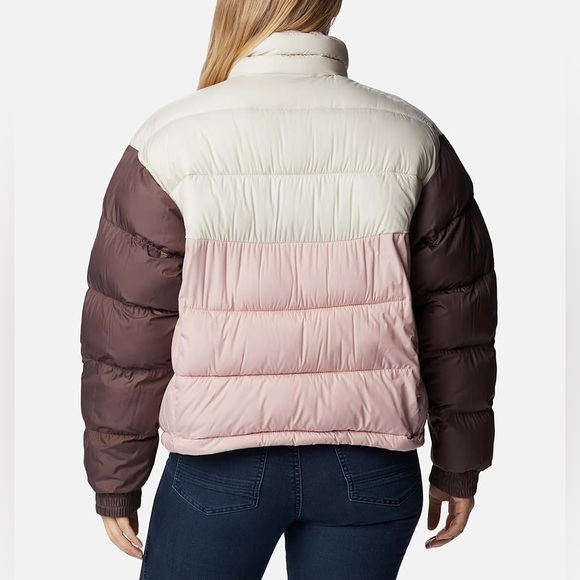 Columbia Pike Lake II Crop Jacket Women 2X Colorblock Insulated Omni-Heat Puffer - Picture 3 of 16